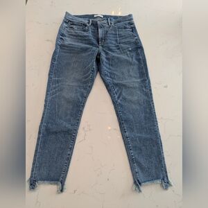 LOFT Jeans in Light Blue. Size 12/31. Fringed Hem.